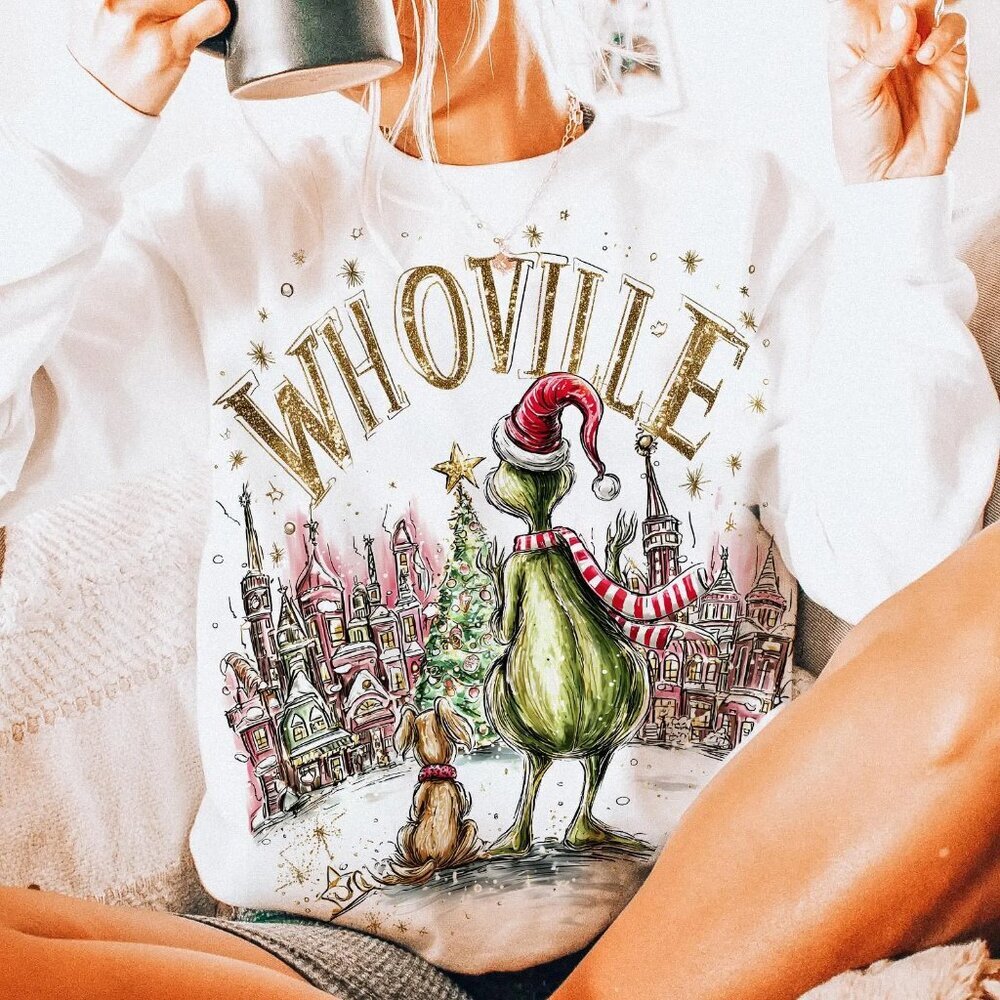 Retro Grinch Christmas Characters Holiday Movie Christmas Season Sweatshirt 05